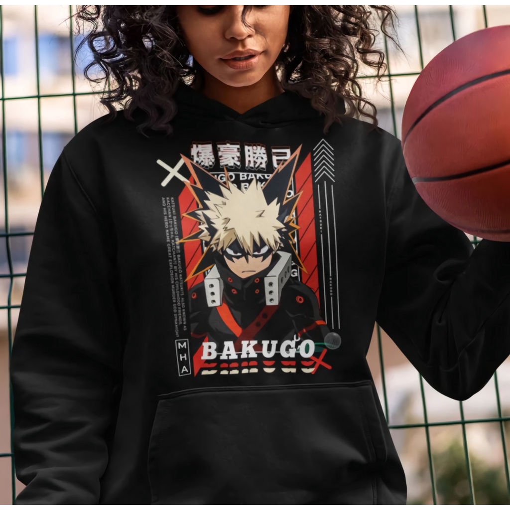 Hoodie Kacchan Bakugo Anime Manga Boku No Hero Academia BNHA premium Unisex