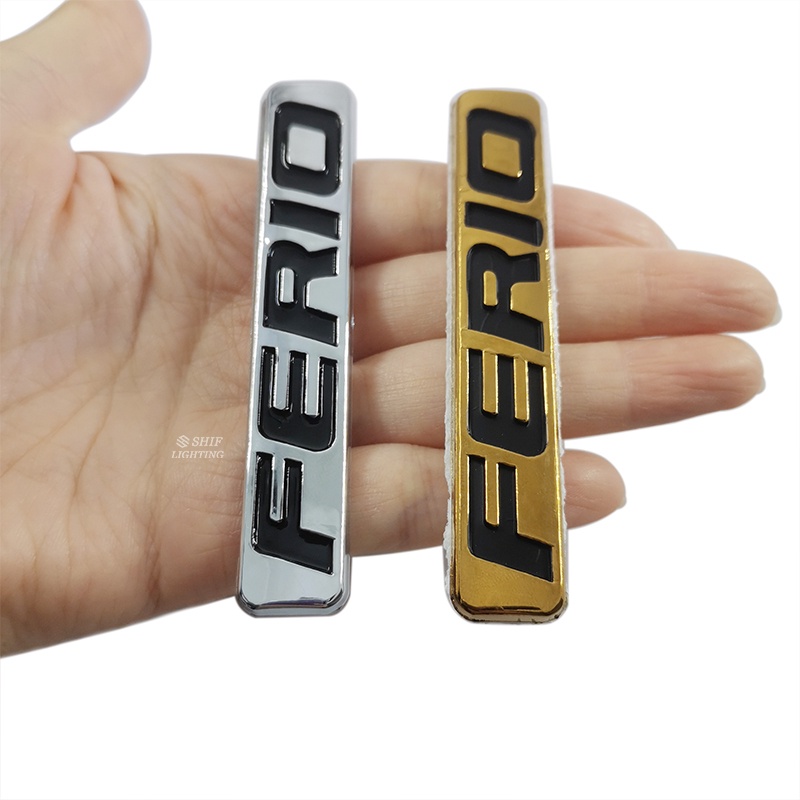 1pc Stiker Emblem Logo CIVIC Ferio Bahan ABS Warna Emas Untuk Bagasi Belakang Mobil HONDA Ferio