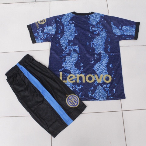 setelan baju bola intermilan/jersey bola anak bisa sablon nama size 7-12thn