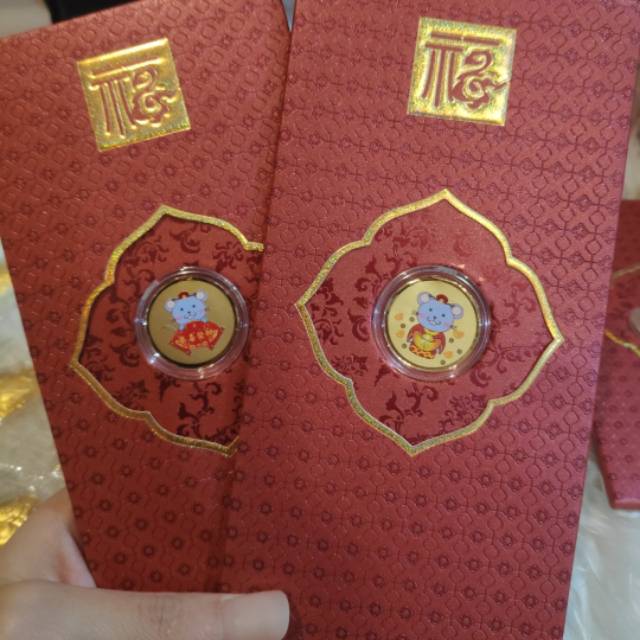 

New ! Angpao 24k emas murni stamp 0.1 & 0.2gram