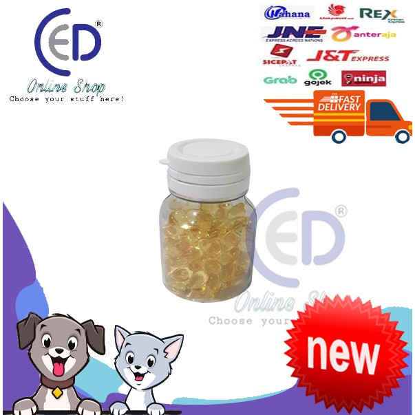 VITAMIN MINYAK IKAN UNTUK KUCING &amp; ANJING ISI 100PCS