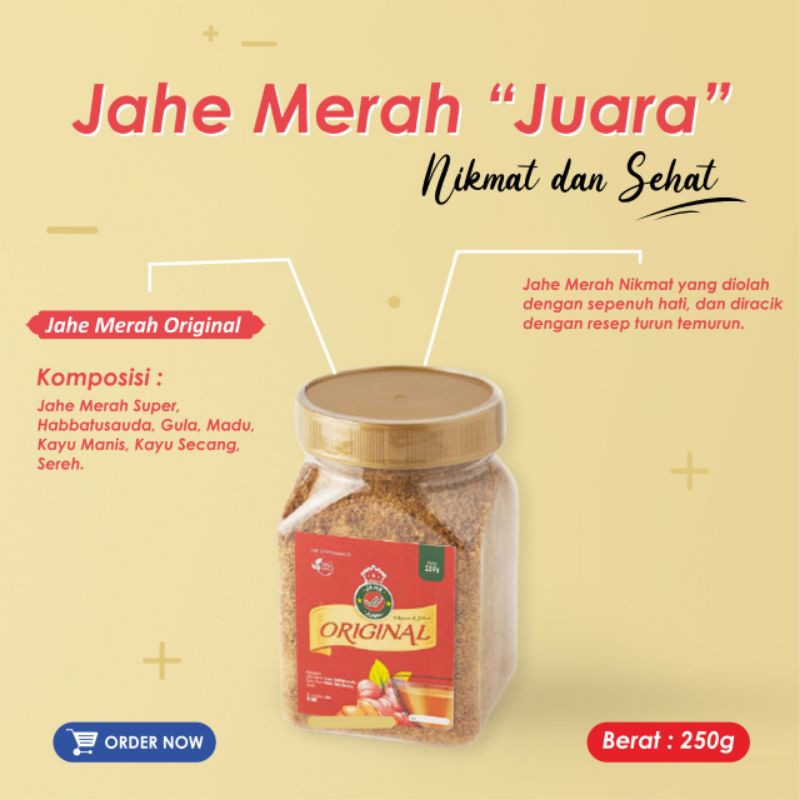 

Jahe merah juara original 250g