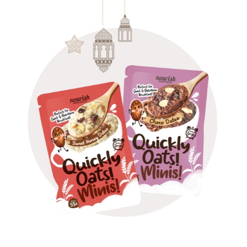 Quickly Oats! Minis! Instant Oatmeal Sweet Honey Dates Sachet 55gr