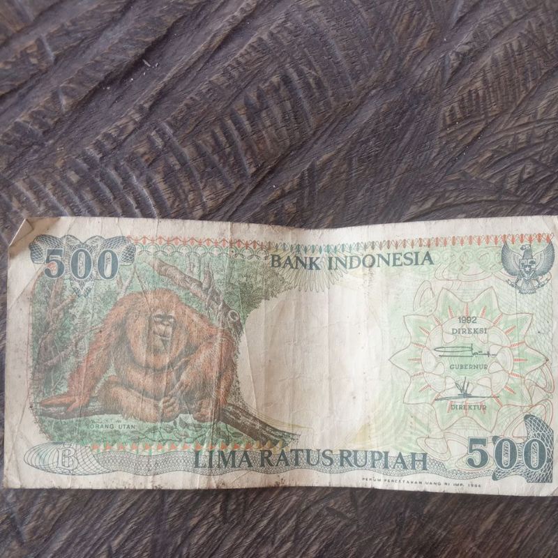uang 500 rupiah tahun 1992 asli.