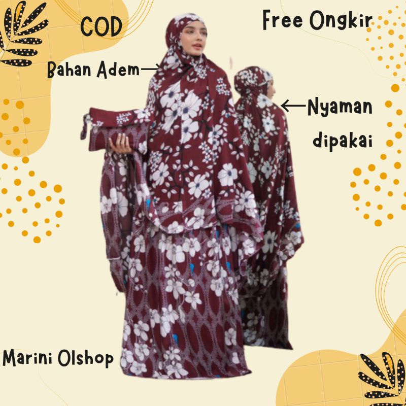 Mukenah Traveling Jumbo Mukenah Traveling Murah Mukenah Travel  Mukena Mini Pouch  Mukenah Bali Dewa