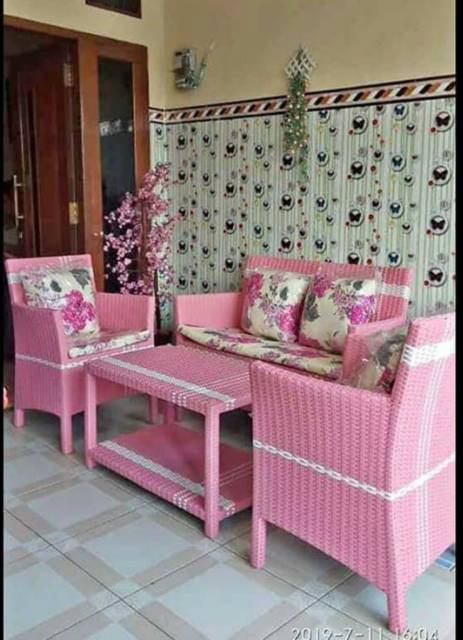 Sofa hawai rotan sintetis