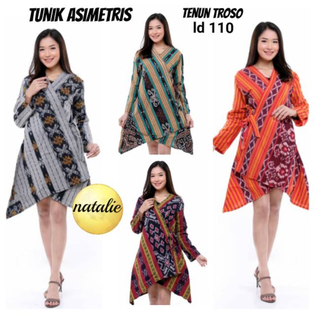 TUNIC ASIMETRIS - ATASAN WANITA TENUN TROSO