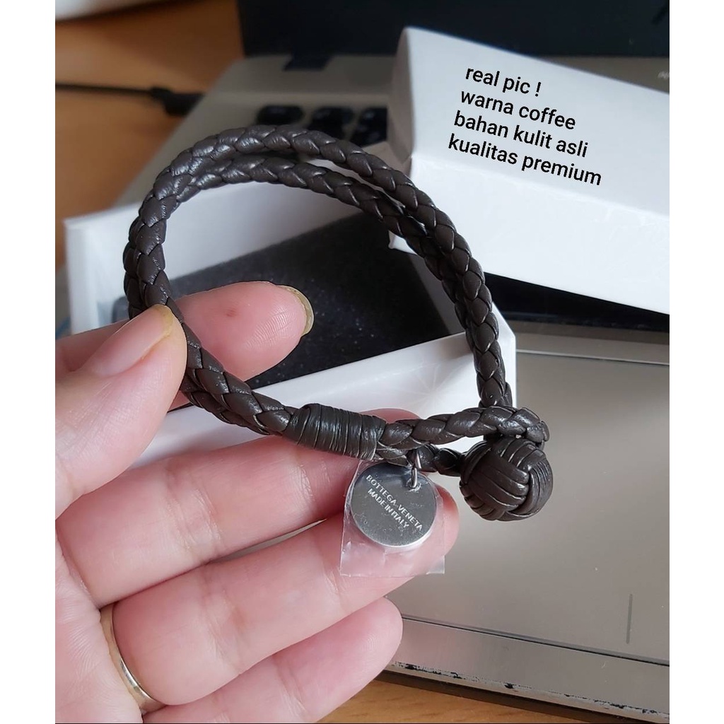 GELANG KULIT PRIA B VENNETA ORIGINAL LEATHER