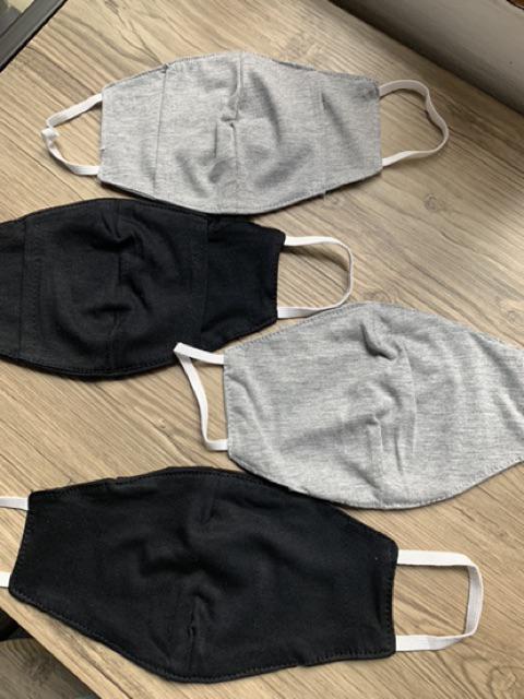 Masker Kain 3 Lapis Selip Tissue Filter Jadi 4 Lapis 4ply Face Mask Katun Anti Debu Cotton Mask