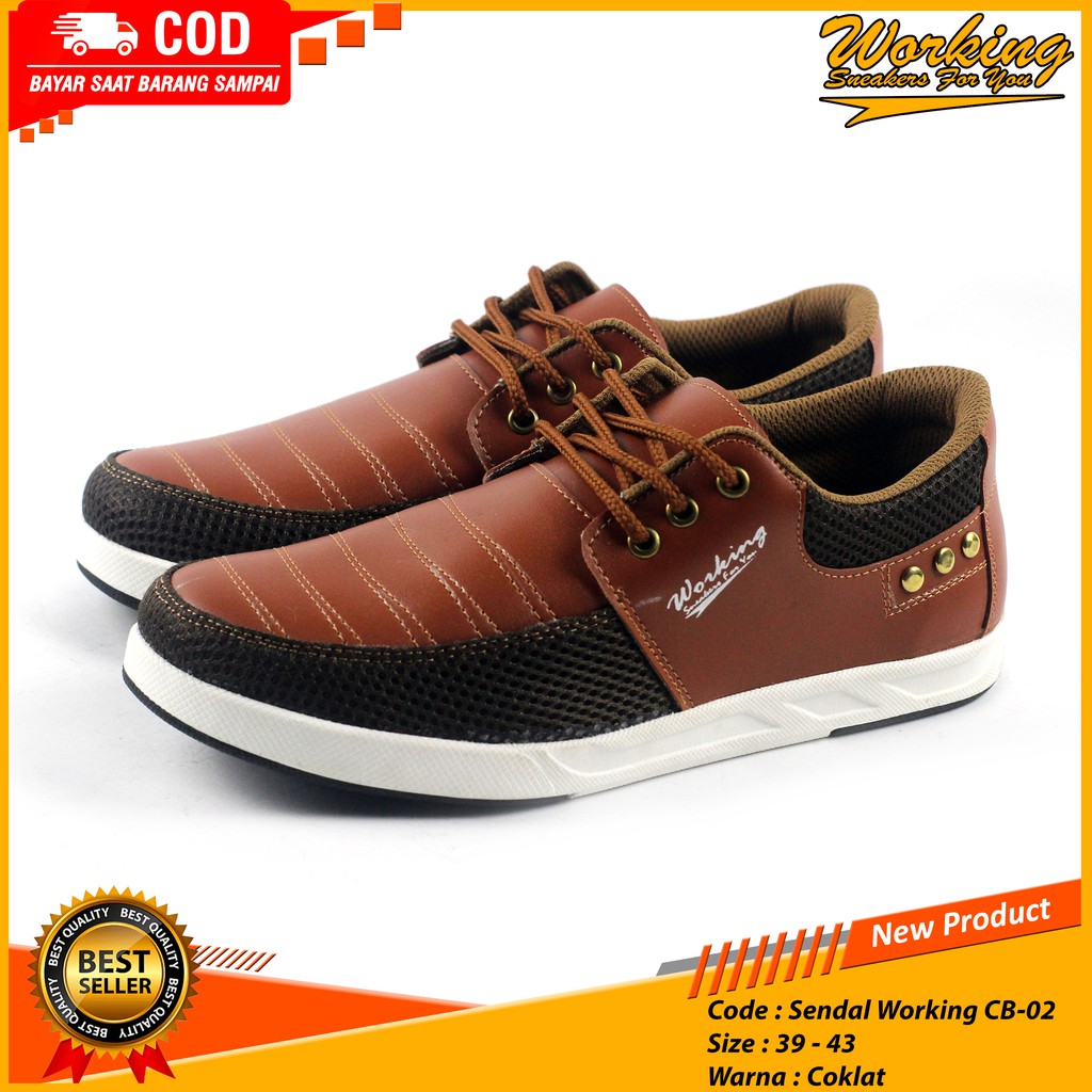 Sepatu Tali Sneakers Pria Sepatu Kerja Casual Working CB-02