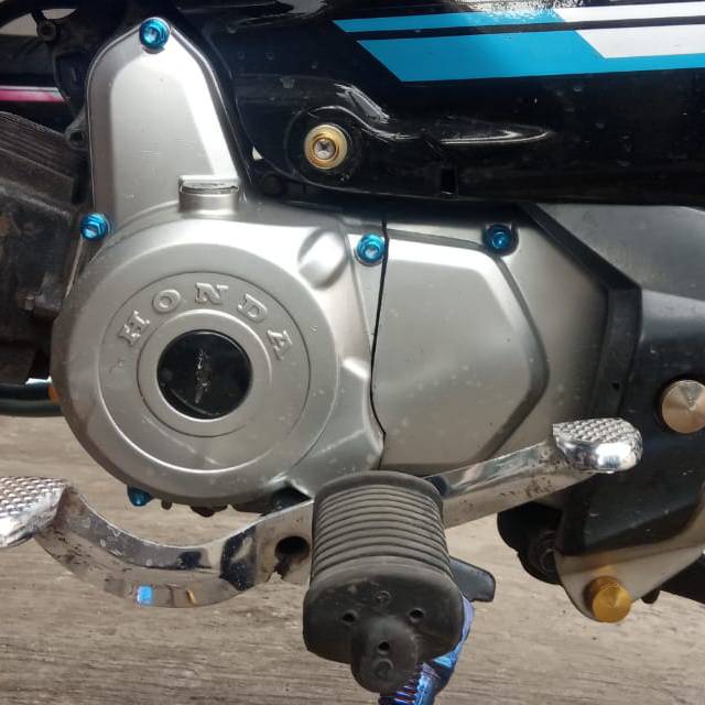 Baut posh blue biru thailand blok bak mesin kanan kiri supra 100 fit astrea grand bukan probolt