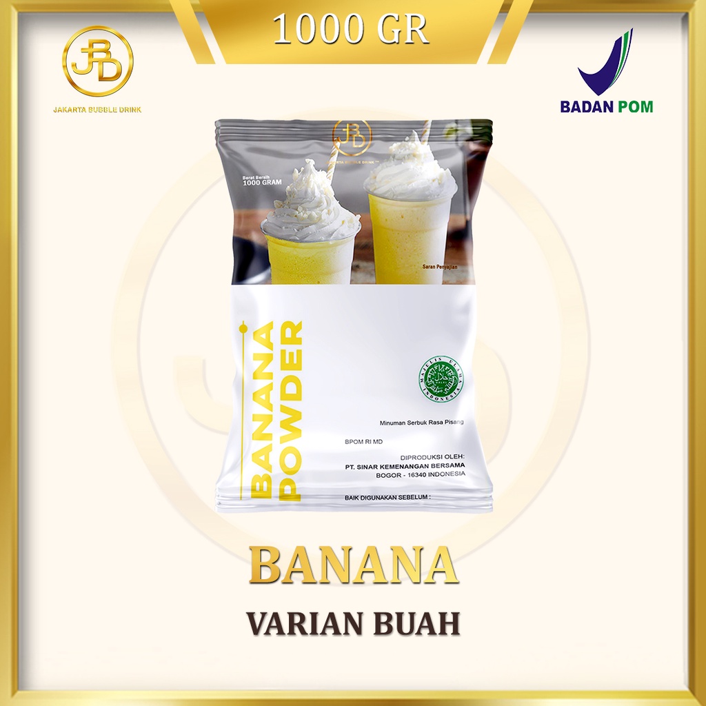 Bubuk Minuman Premium BANANA -Jakarta Bubble Drink | BPOM&amp;HALAL