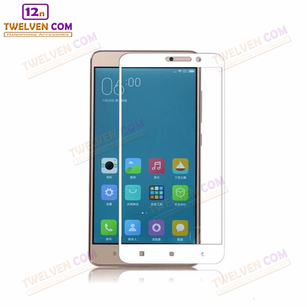 [FLASH SALE] zenBlade 5D Full Cover Tempered Glass Xiaomi Redmi 3 Pro - White