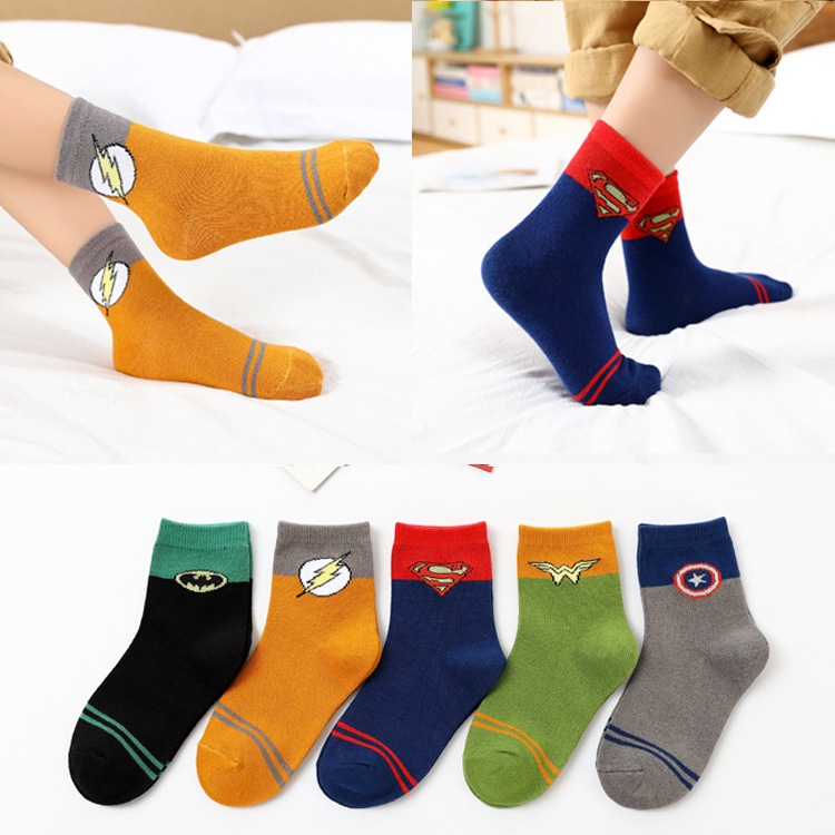 MURMURE.BABY I SUPER HEROES KAOS KAKI ANAK LAKI LAKI PEREMPUAN 6 BULAN - 3 TAHUN IMPORT