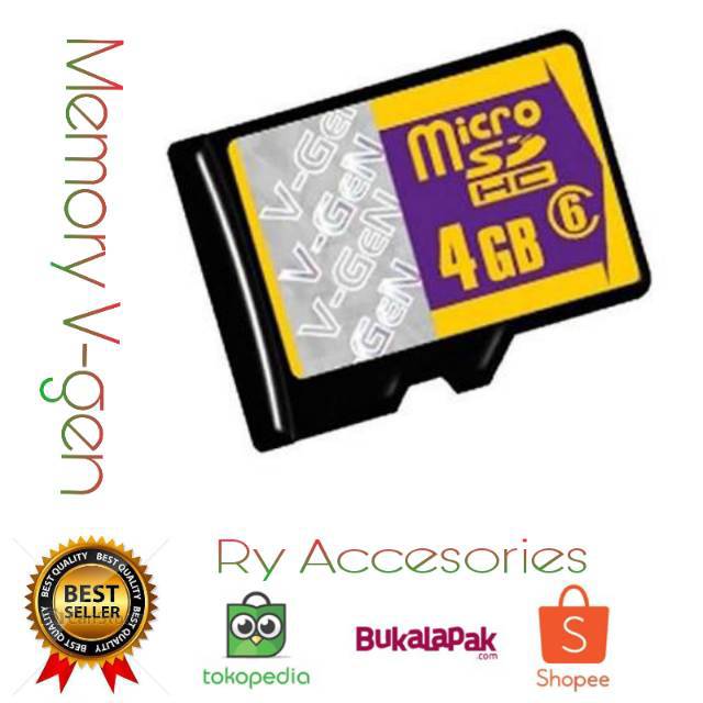 RY - MMC Memory V-gen vgen 4GB / Memory card v-gen 4GB class 6 / MMC eksternal 4GB