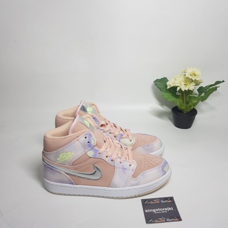 AIR JORDAN 1 MID CORAL WASHED FOR WOMEN PREMIUM ORIGINAL