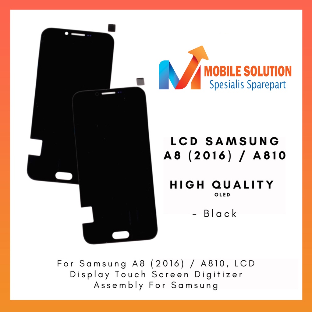 Grosir LCD Samsung A8 A810 2016 OLED 100% Fullset Touchscreen Garansi 1 Bulan + Packing / Bubbel