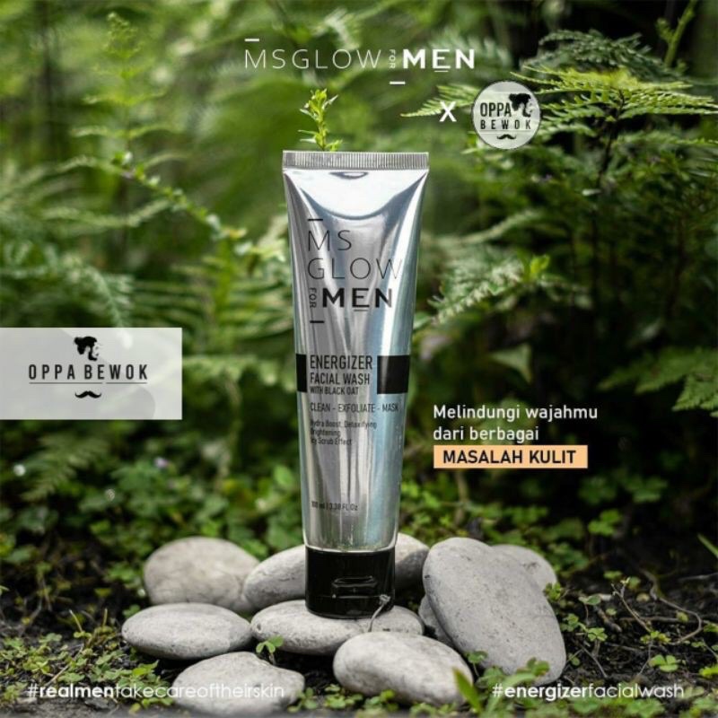 [ ORIGINAL BPOM ] FACIAL WASH ENERGIZER MS GLOW MEN SKINCARE PRIA GLOW UP ( mencerahkan kulit , menghilangkan jerawat dan beruntusan menyegarkan wajah )