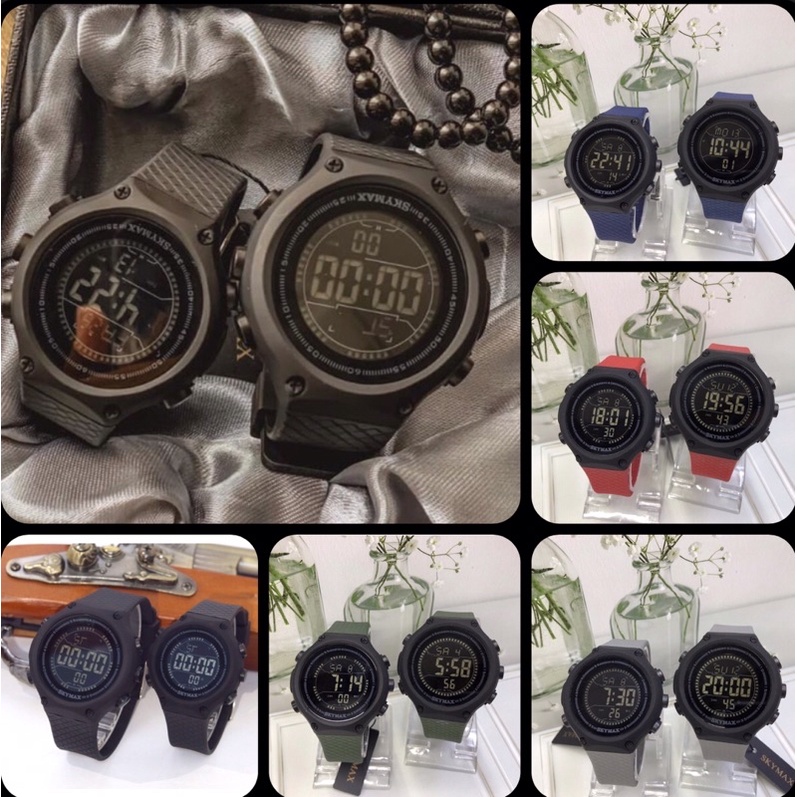 COD Jam Tangan Original SKYMAX Pria Wanita Digital 4.5cm Sport Murah Water Resist Anti Air