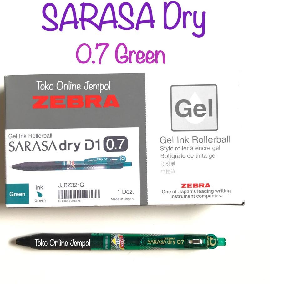 

Terbaik Pulpen Sarasa DRY Hijau 0.7 JJZB32-G DRYJELL 0,7 gel ink green DRY ATK0831SR ,,