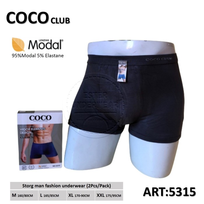 Celana Boxer Pria COCO CC 5315 ISI-2 Pcs/Pack