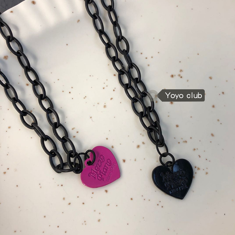 Love Necklace Trendy Hip Hop Harajuku Jump Di Clavicle Chain Pendant