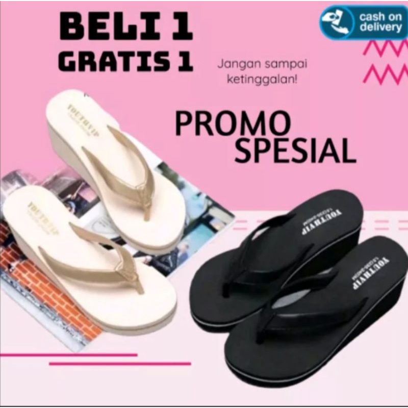 SANDAL WEGDES AUREAL BELI SATU GRATIS SATU