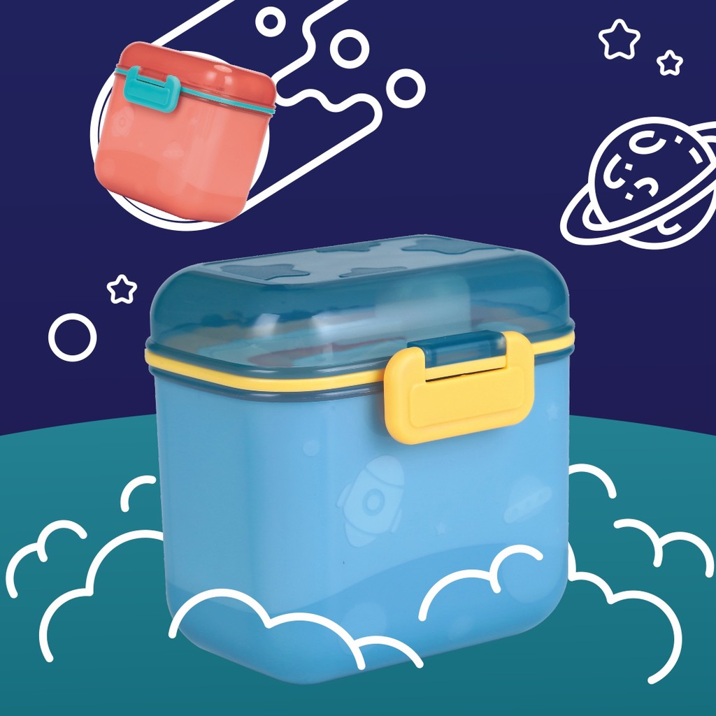 JIAYI Wadah Penyimpanan Bubuk Susu + Sendok &amp; Garpu - Baby Milk Powder Container M235