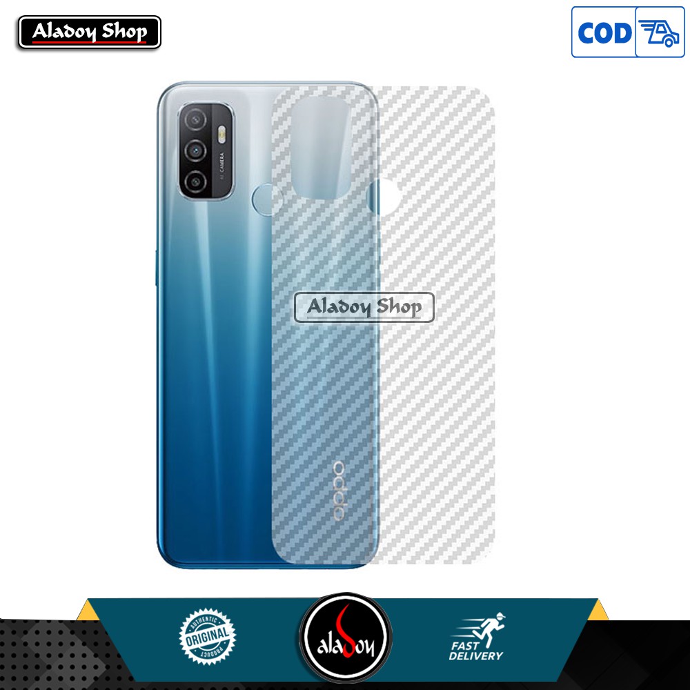 Garskin Carbon Oppo A52 2020 / A92 2020 / A53 2020 Premium Back Screen Protector Pelindung Belakan