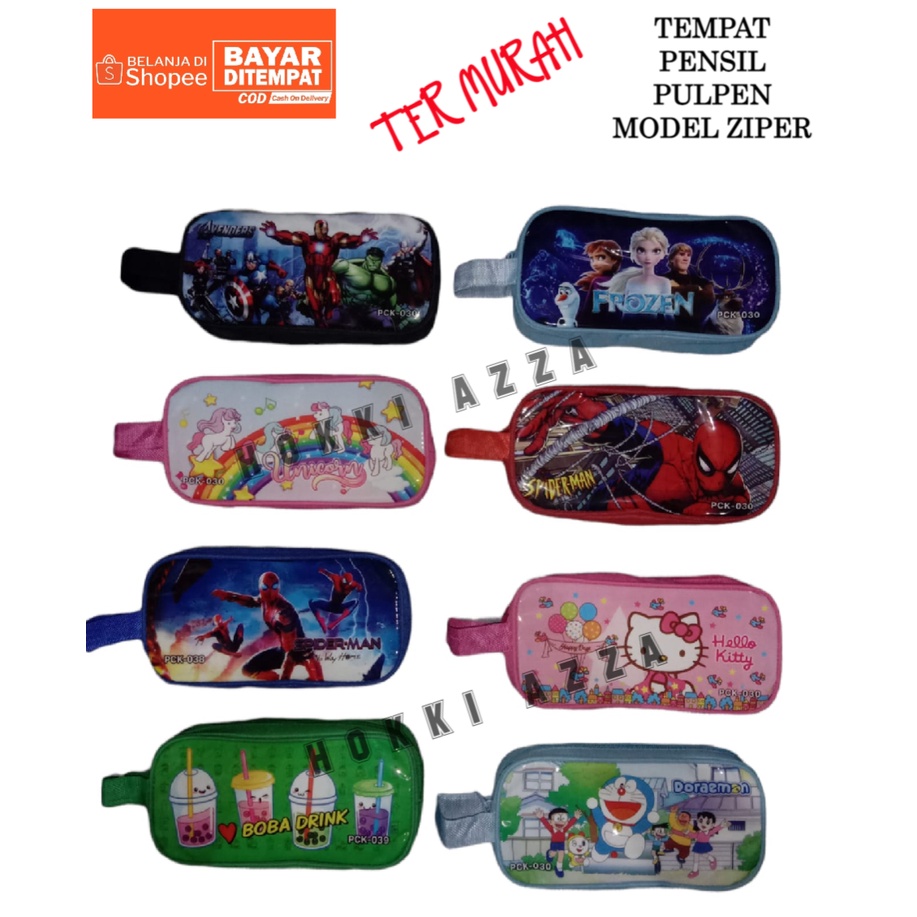 

Tempat Pensil Mika Resleting / Kotak Pensil Krakter Alat Tulis Perlengkapan Sekolah