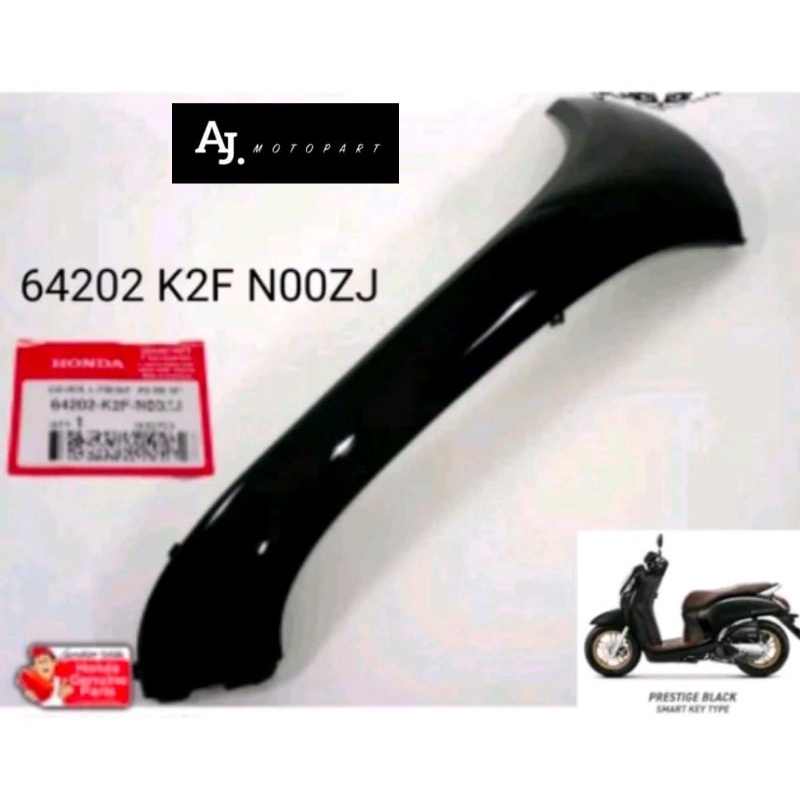sayap depan garnish depan scoopy K2F Thn 2021 warna hitam metalic 64202 K2F N00ZJ