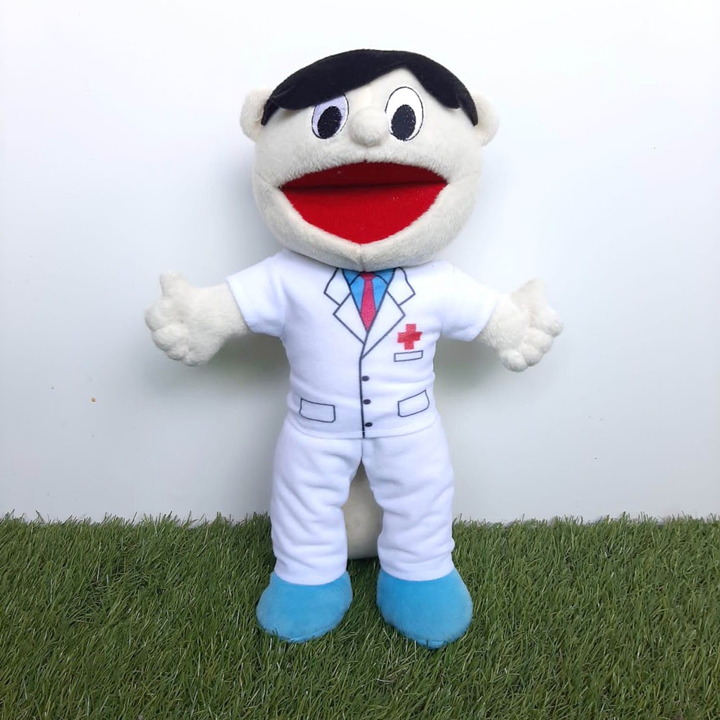 Boneka Tangan Muppet Profesi Dokter - Mulut Terbuka Bisa Gerak