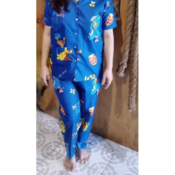 SHOPEE MALL 2060 EMPATLIMAMASUK/ PIYAMA dewasa abg baju tidur wanita/piyama cewek winnie the pooh ce