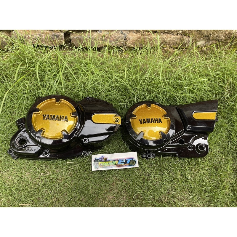 blok bak kalter mesin Rx King new hitam gold