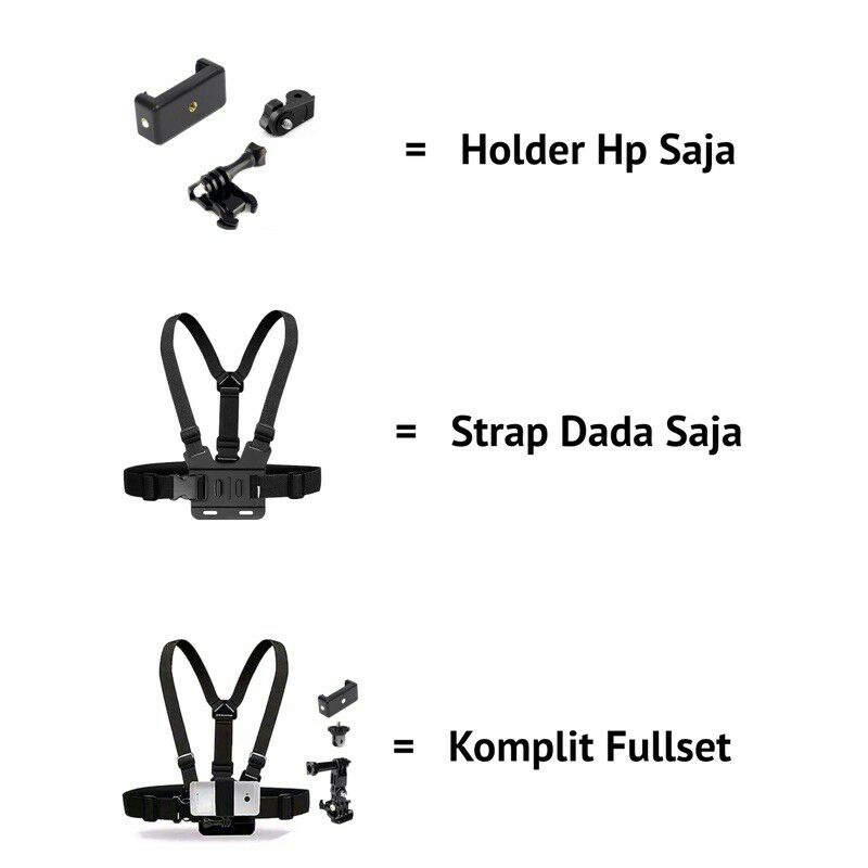 smartphone chest belt strap hp kamera dada untuk mancing dll FULL SET siap pakai untuk semua hp MANTAP  BOSkU