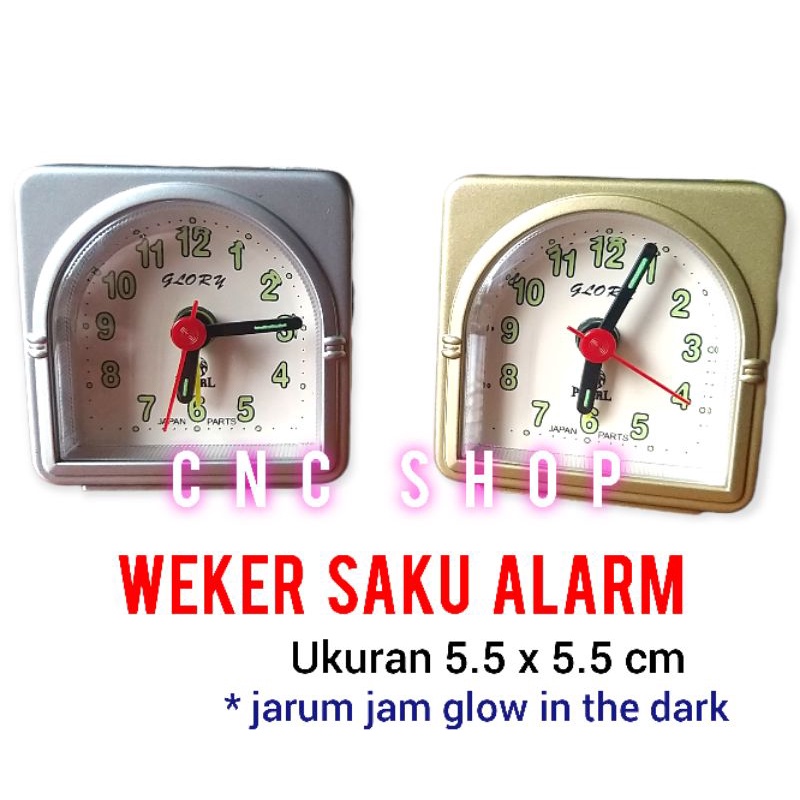 Jam Weker Mini Chrome Model Lonceng Bunyi Alarm / Beker Saku Klasik