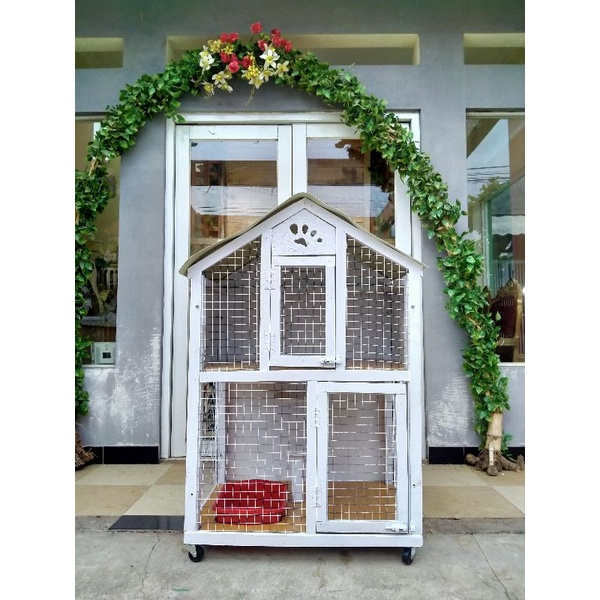 Kandang kucing kayu rumah kucing