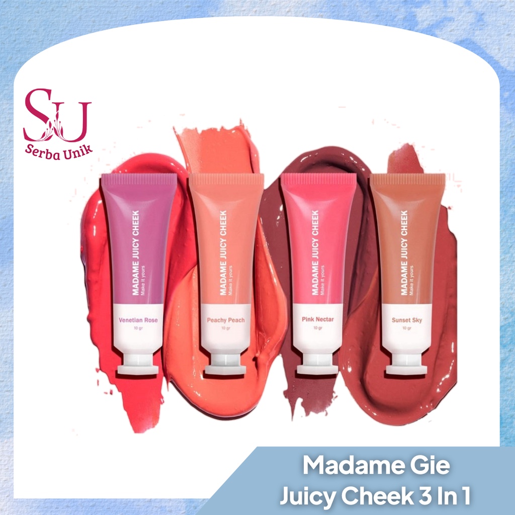 Madame Gie Juicy Cheek 3 In 1 | Cheek | Eye | Lip