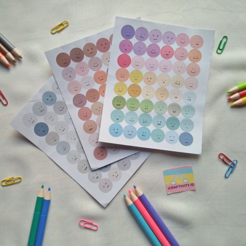 

Stiker Sheets /Sticker Deco/Sticker Jurnal/DIY Journaling/ Smiley Lucu