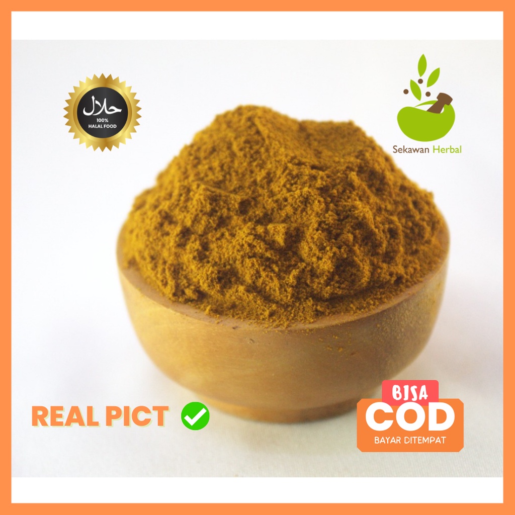 

temulawak bubuk 500 gram rempah herbal 100% murni jamu powder