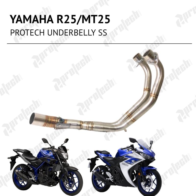 Header Custom 54 mm underbelly kolong yamaha mt25 r25