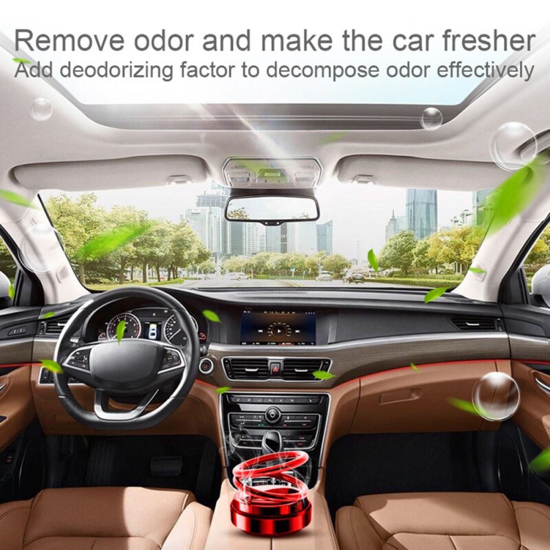 Car fragrances Parfum Mobil Aromatherapy solar Panel Rotating Decoration Solar Panel XS188