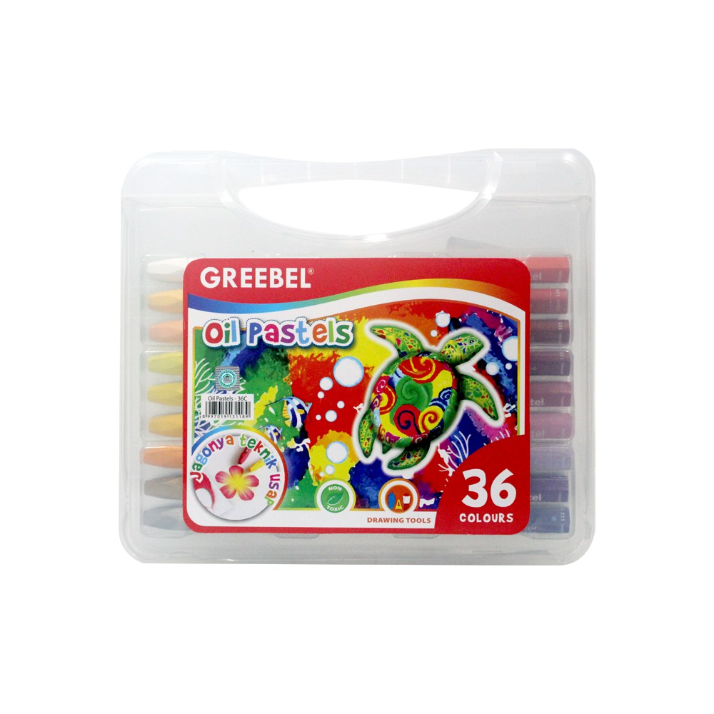 OFF-69 | GREEBEL 36 WARNA Crayon Oil Pastel Set 36 Color Alat Kesenian Menggambar