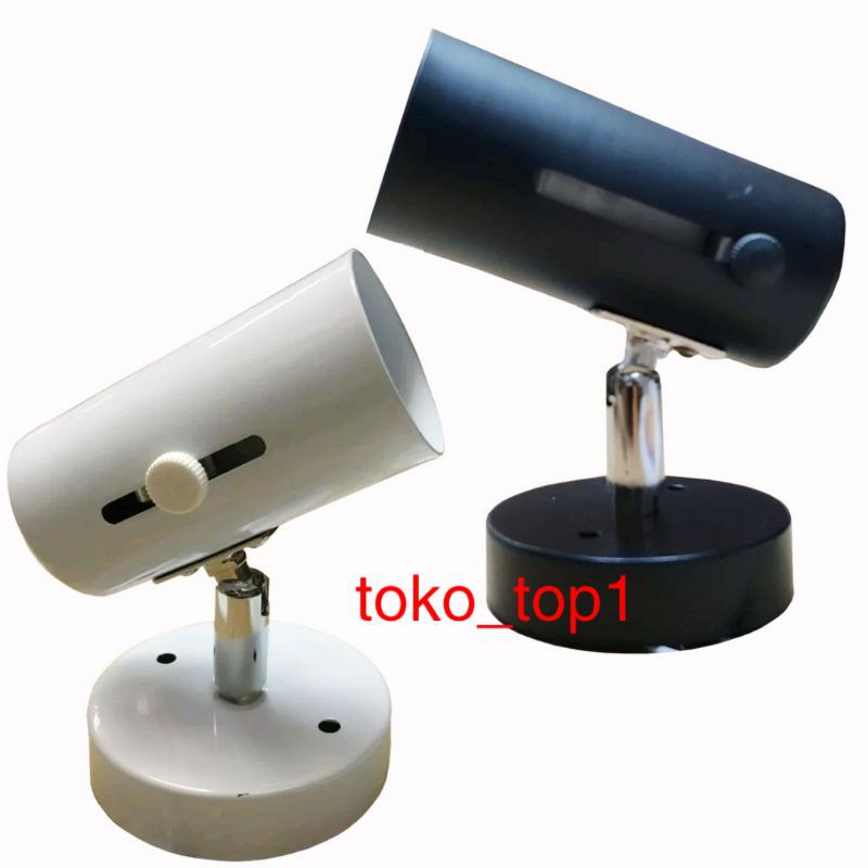 Kap Lampu Tempel/Rumah Lampu Sorot/Spotlite Hitam/Putih Fitting E27