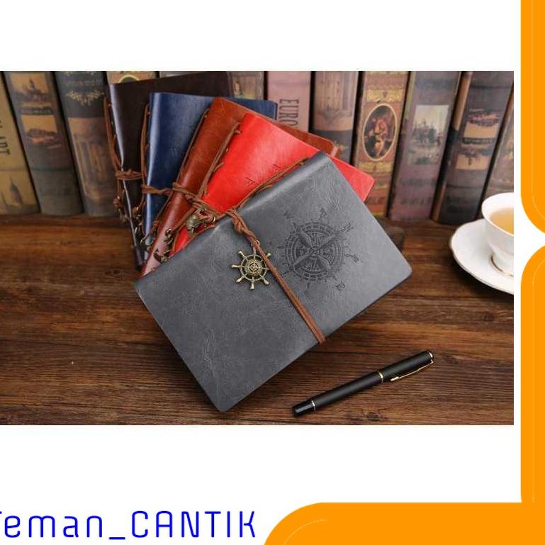 

Flash Sale|SQ14|TC-AT046 PHANTACI BUKU CATATAN BINDER KULIT RETRO COMPASS KERTAS A5 - ZB045