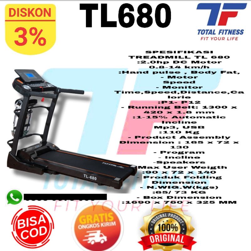 Treadmill Elektrik TL680