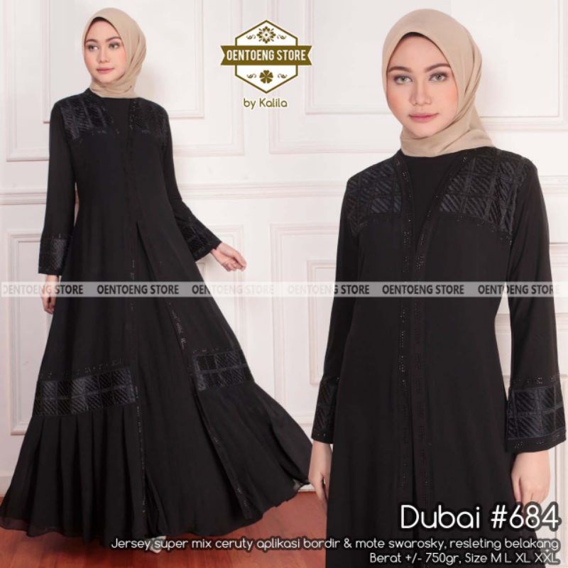 abaya Dubai #684 dress muslimah ORI Oentoeng store