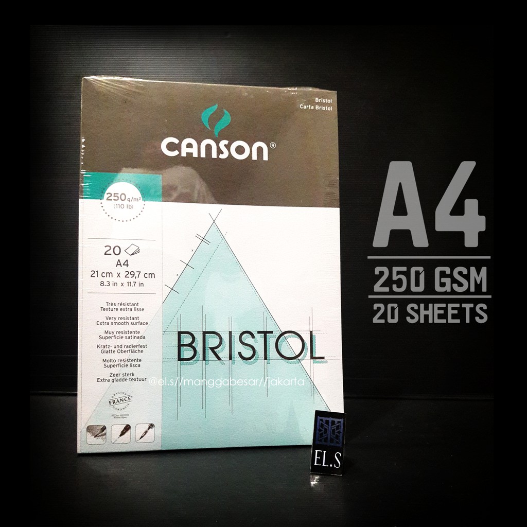 Canson Bristol A4 Drawing Pad 250 Gsm