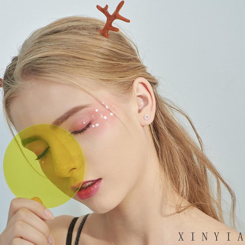 Anting Stud Mini Bentuk Bintang Hexagram Hollow Untuk Wanita