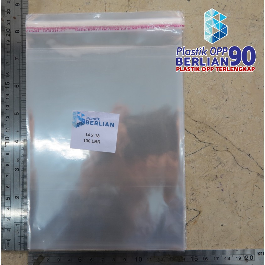 

14X18 CM PLASTIK OPP (SEAL/LEM) TEBAL 18 MIC ASLI / PLASTIK KEMASAN